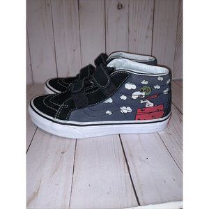 Vans x Peanuts Big Kids Sk8-Mid Reissue V - Flying Ace Black VN046YOHK Size 2Y